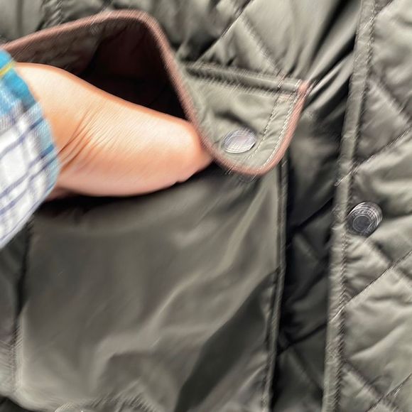 Zara Man Jacket XL Men Button Front with Pockets Quilted Green Long Sleeve Warm - Picture 5 of 16